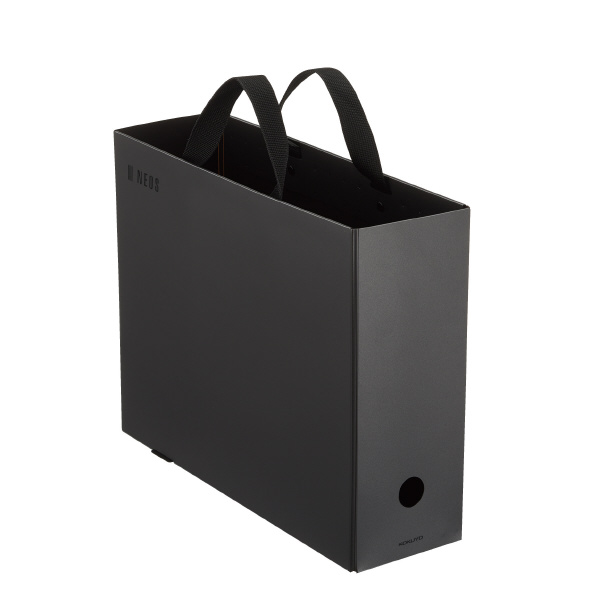 コクヨ NEOS すっきり収納できるキャリーボックス A4（ブラック）A4P-NELFM-D×1個の商品画像
