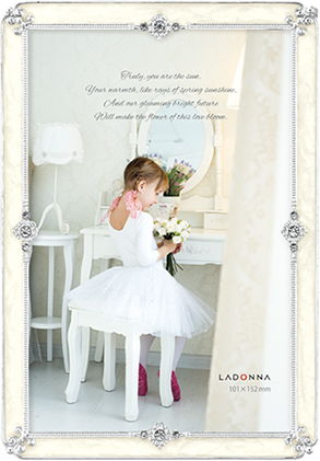 LADONNA ブライダル フォトフレーム BJ27-P-WH （ホワイト）