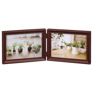 フォトフレーム テリア3 2L 2面 ヨコ FWTR3-BR2L2Y （ブラウン）の商品画像