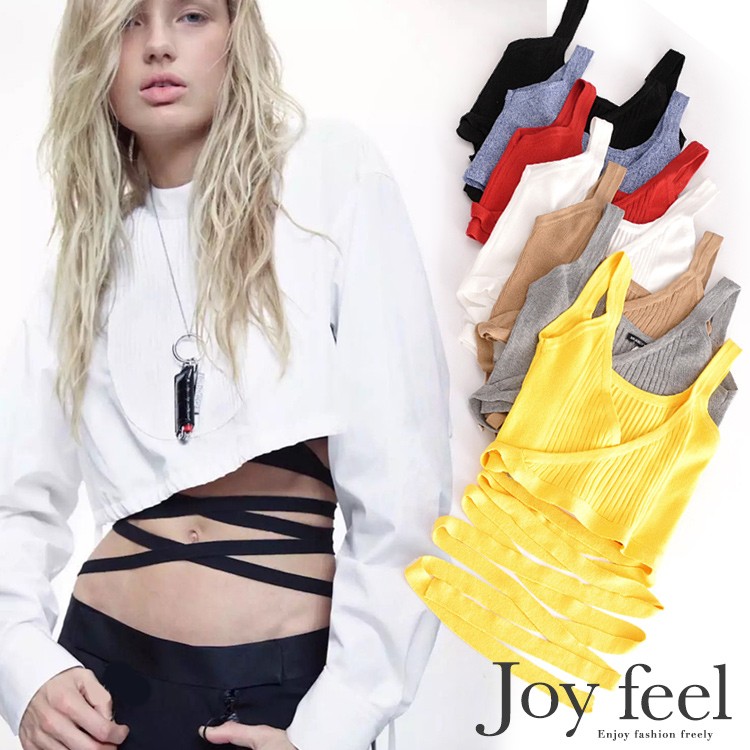 タンクトップ ダンス レッスン インナー ストレッチニット タンク ショート丈 送料無料