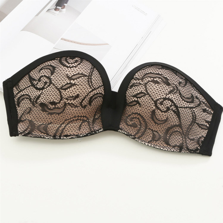 ストラップレスブラ 肩見せ 肩紐無し 盛れる ワイヤレスブラ メール便送料無料 width=