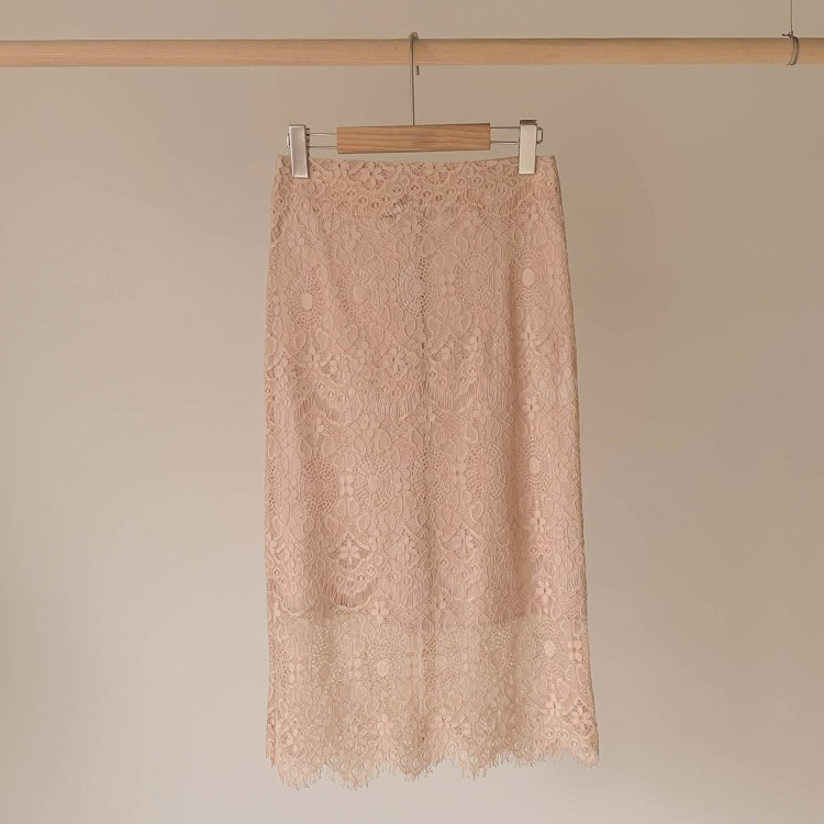 レース スカート レディース ミモレ丈 膝丈 韓国 送料無料 Dazzle ダズル