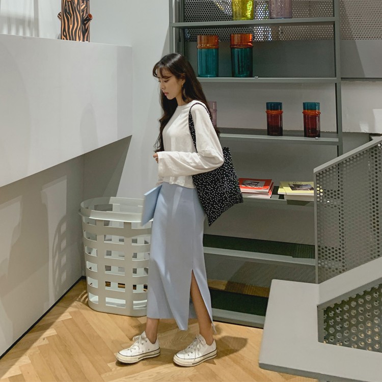 タイトスカート レディース スリット ロングスカート 韓国 送料無料 Dazzle ダズル