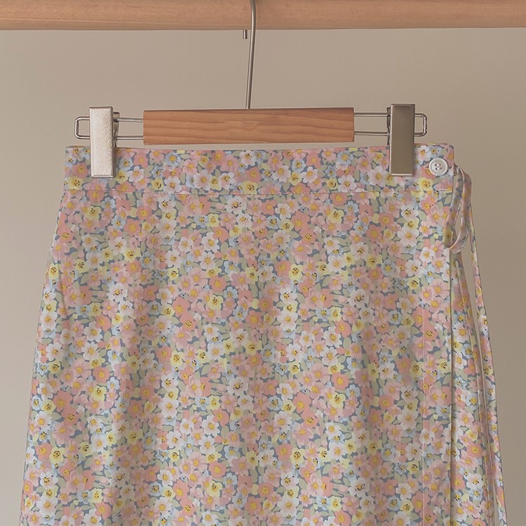 花柄スカート ロング レディース スカート ラップスカート 韓国 送料無料 Dazzle ダズル