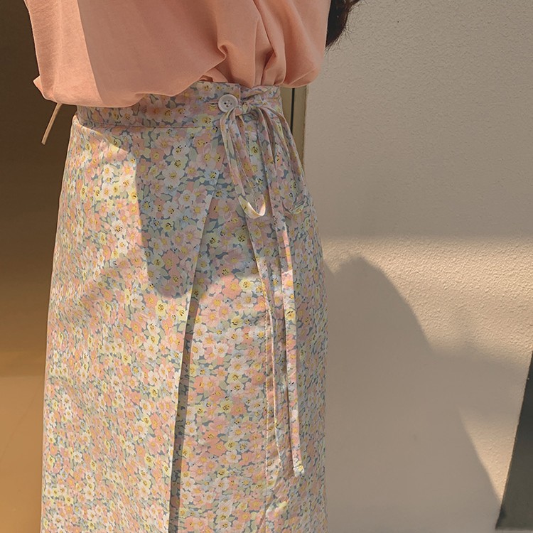 花柄スカート ロング レディース スカート ラップスカート 韓国 送料無料 Dazzle ダズル