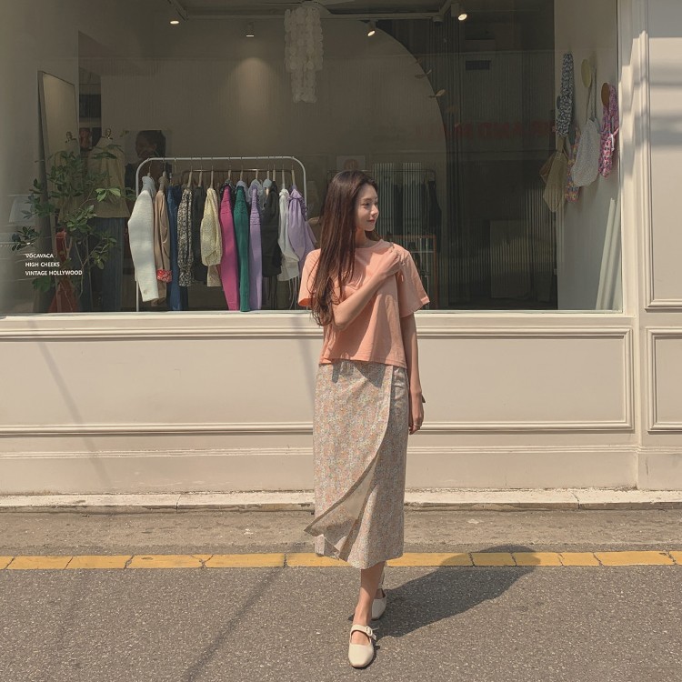 花柄スカート ロング レディース スカート ラップスカート 韓国 送料無料 Dazzle ダズル