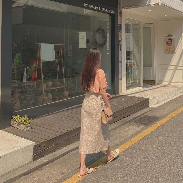 花柄スカート ロング レディース スカート ラップスカート 韓国 送料無料 Dazzle ダズル