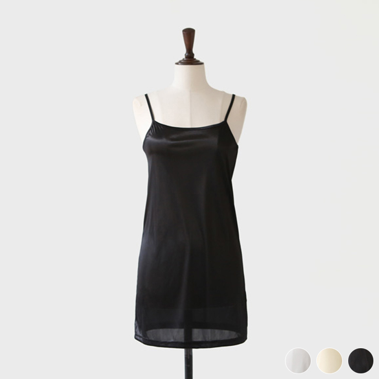 ペチコート ワンピース スリップ キャミソール インナー 膝上 透け防止 インナースリップ シンプル Dazzle ダズル