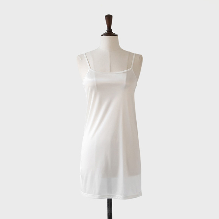 ペチコート ワンピース スリップ キャミソール インナー 膝上 透け防止 インナースリップ シンプル Dazzle ダズル