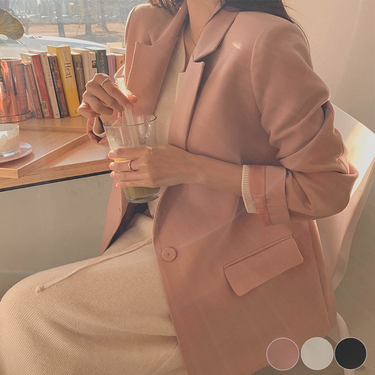 ジャケット セミロング レディース テラードジャケット 韓国 Dazzle ダズル