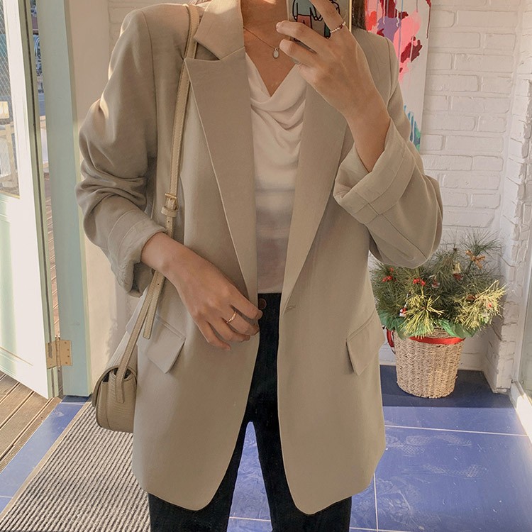 ジャケット セミロング レディース テラードジャケット 韓国 Dazzle ダズル