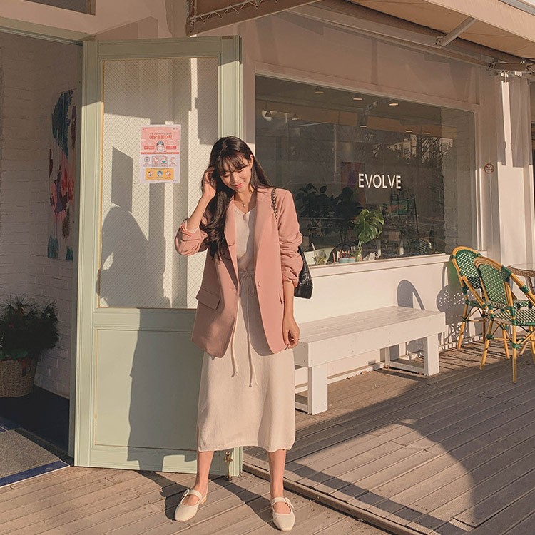 ジャケット セミロング レディース テラードジャケット 韓国 Dazzle ダズル