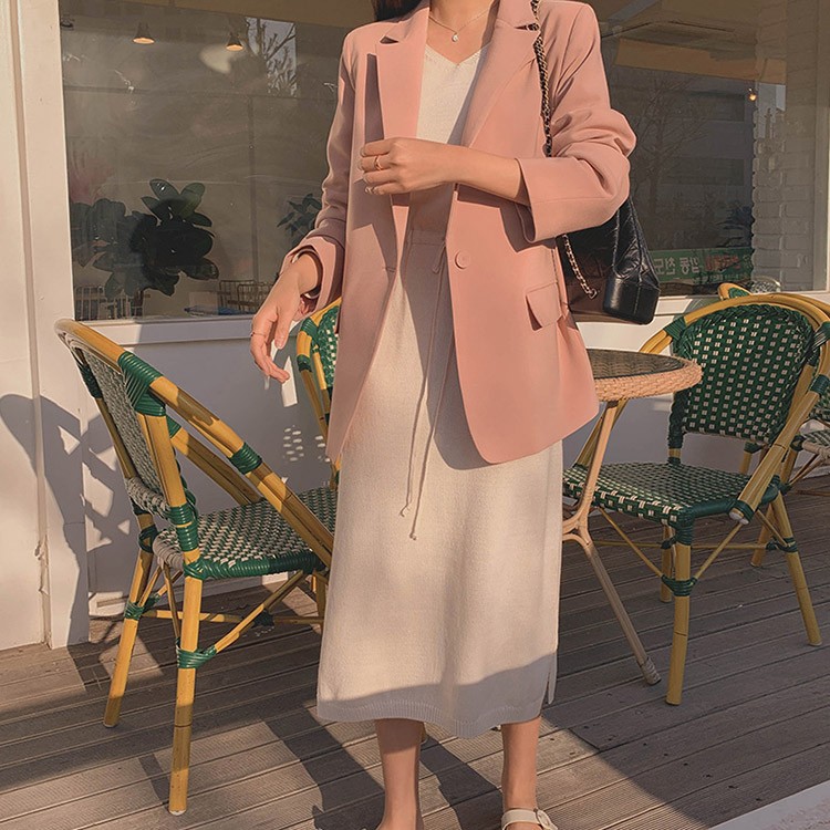 ジャケット セミロング レディース テラードジャケット 韓国 Dazzle ダズル