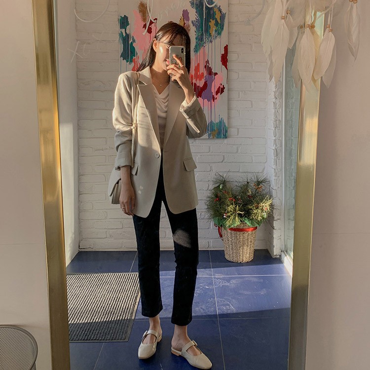 ジャケット セミロング レディース テラードジャケット 韓国 Dazzle ダズル