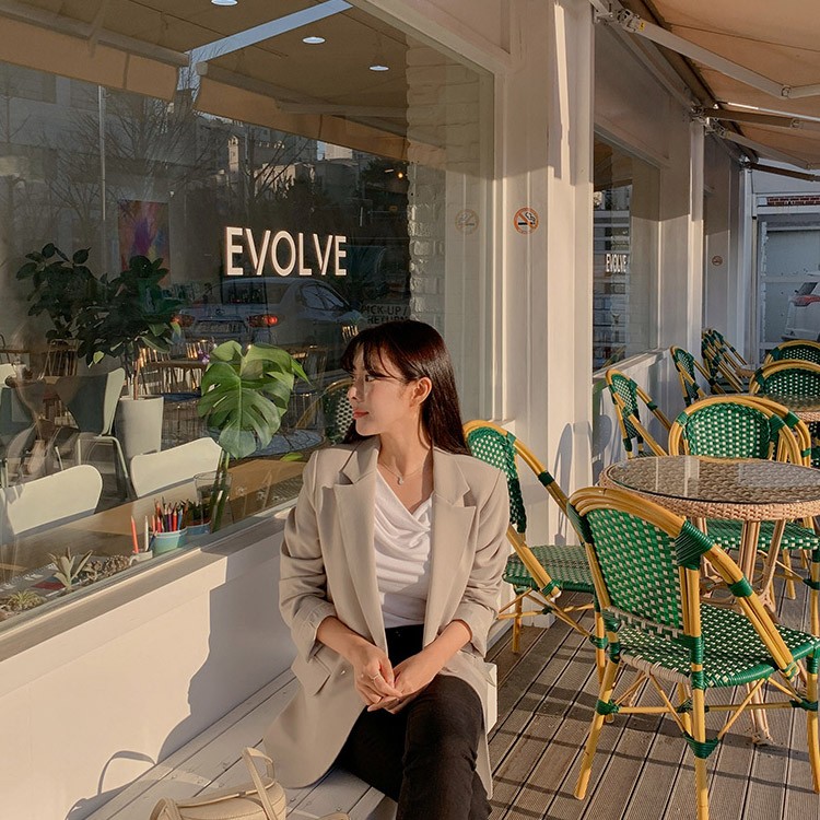 ジャケット セミロング レディース テラードジャケット 韓国 Dazzle ダズル