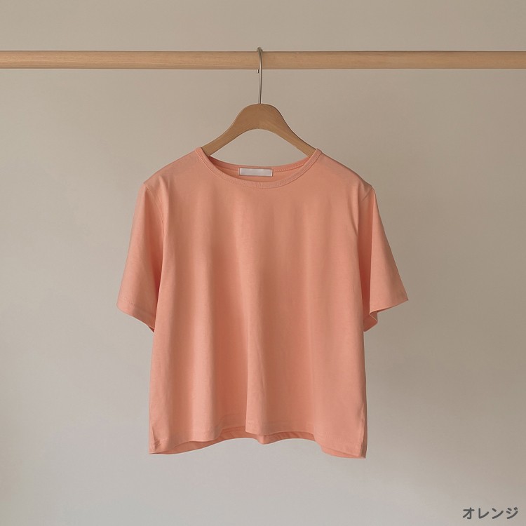 Tシャツ レディース 半袖 ショート丈 韓国 送料無料 ジョイフィール joyfeel