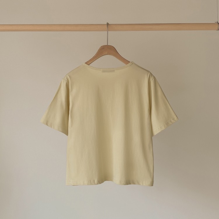 Tシャツ レディース 半袖 ショート丈 韓国 送料無料 ジョイフィール joyfeel