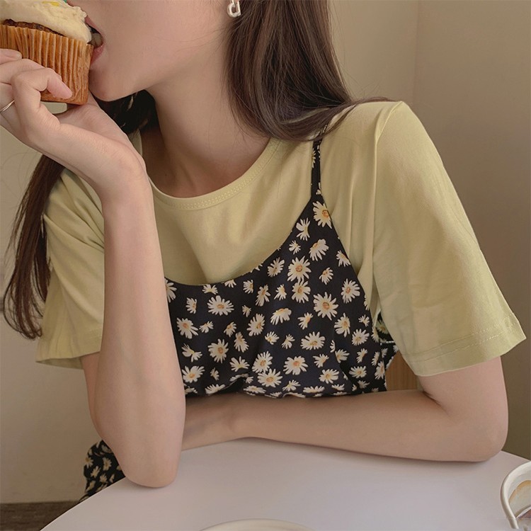 Tシャツ レディース 半袖 ショート丈 韓国 送料無料 ジョイフィール joyfeel