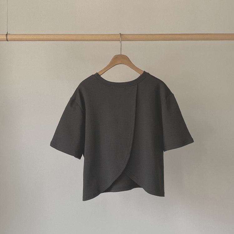 Tシャツ レディース 半袖 背中みせ ゆったり バックシャン 韓国ファッション 送料無料 ジョイフィール joyfeel