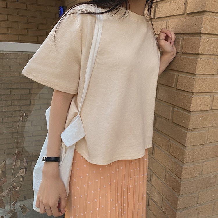 Tシャツ レディース 半袖 背中みせ ゆったり バックシャン 韓国ファッション 送料無料 ジョイフィール joyfeel
