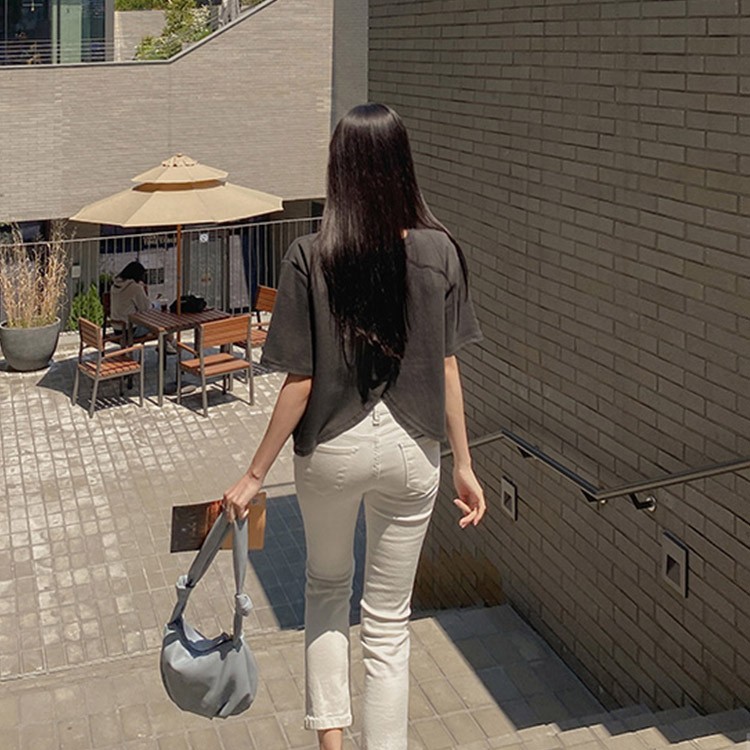 Tシャツ レディース 半袖 背中みせ ゆったり バックシャン 韓国ファッション 送料無料 ジョイフィール joyfeel