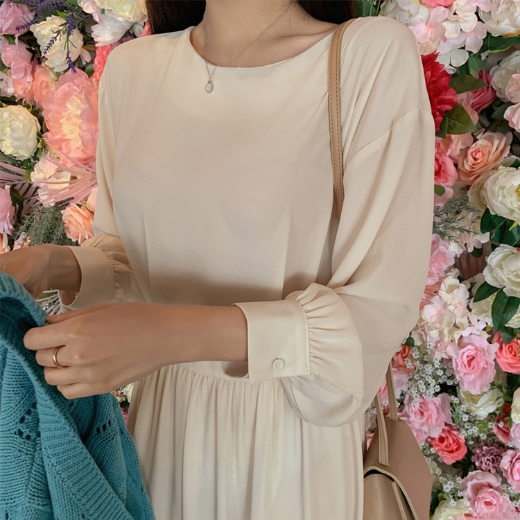 ワンピース 無地 ロング レディース 韓国ファッション 送料無料 ジョイフィール joyfeel