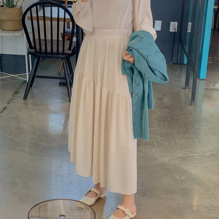 ワンピース 無地 ロング レディース 韓国ファッション 送料無料 ジョイフィール joyfeel