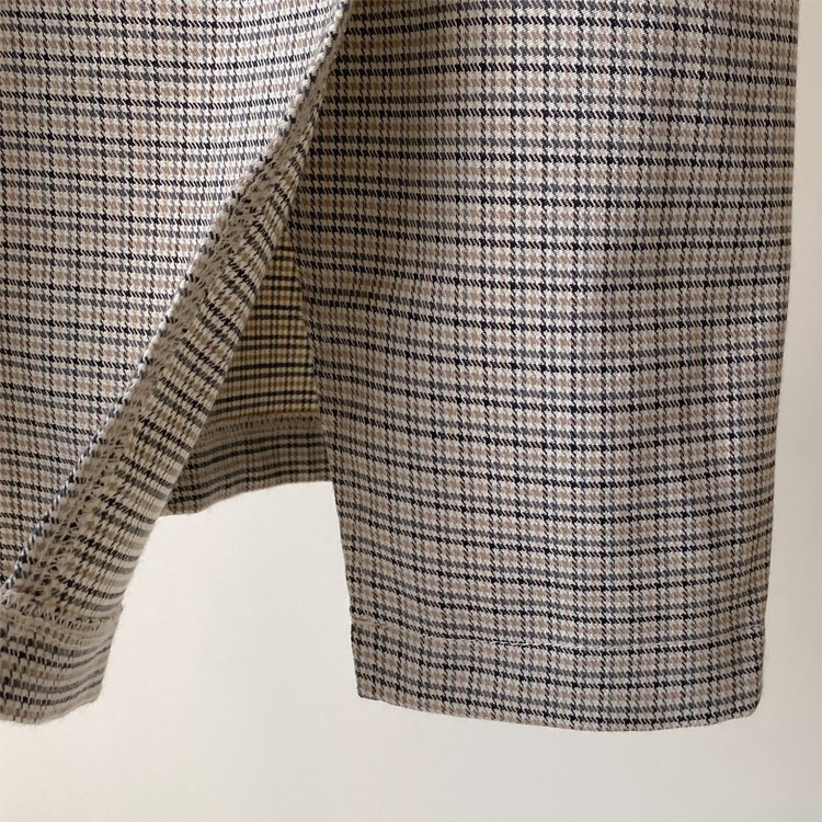 ワンピース チェック柄 ミモレ丈 レディース Aライン 韓国 送料無料 ジョイフィール joyfeel