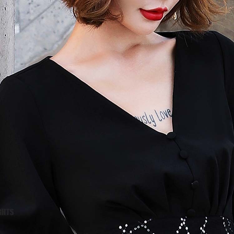 ドレス レディース パーティードレス ショート丈 チュール 5分袖 袖あり Vネック イブニングドレス フレア 切り替え パーティー 体系カバー 謝恩会

 ジョイフィール joyfeel