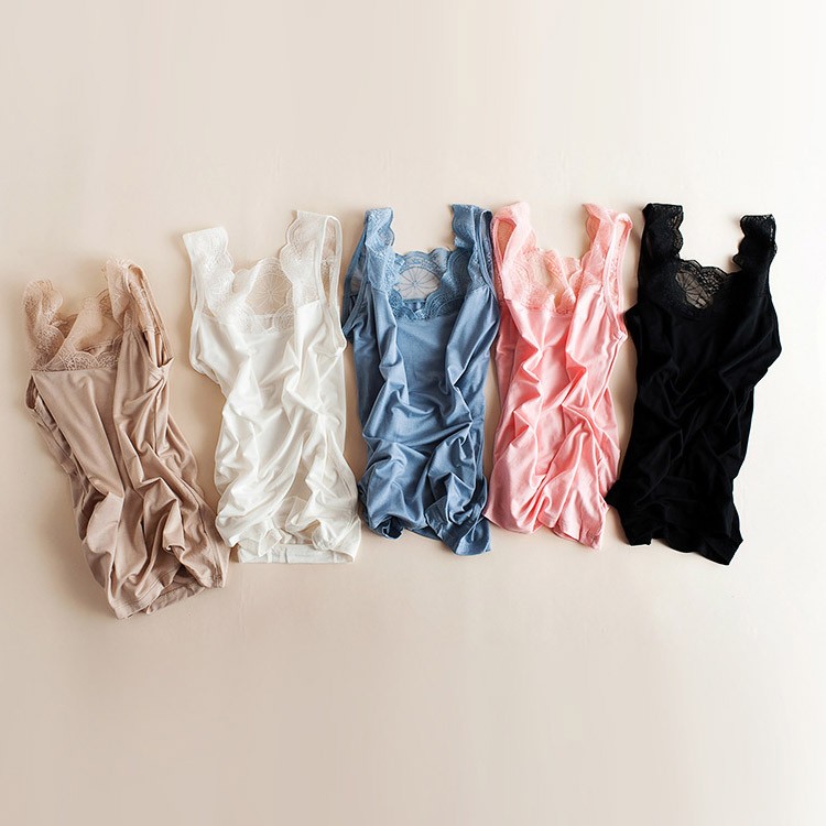  レース Vネック インナー レディース タンクトップ 韓国 送料無料 Dazzle ダズル