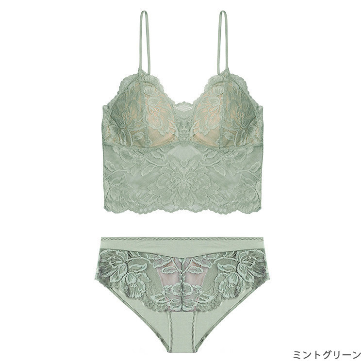 レースブラ セット 上下セット インナー キャミソール レース ショーツ ノンワイヤー Dazzle ダズル
