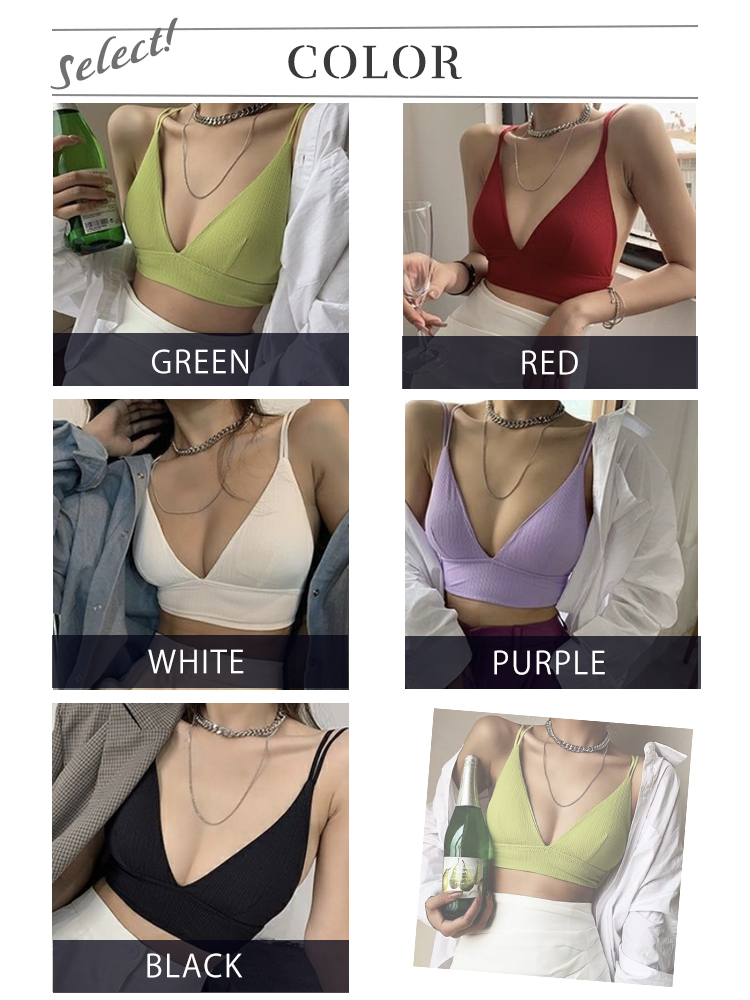 キャミソール へそ出し レディース ショート丈 インナー ノースリーブ セクシー おしゃれ ブラトップ ブラ トップス 無地 背中見せ 白 黒 ジョイフィール joyfeel