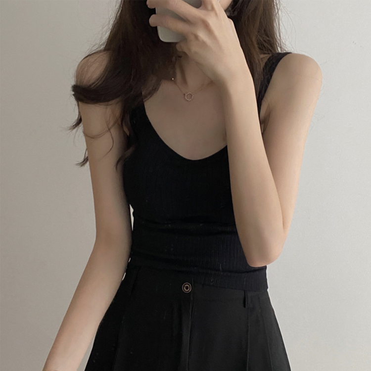 タンクトップ レディース パッド付 カップ付き キャミソール リブ ショート丈 春 夏 トップス カジュアル フィット インナー グレー 黒 白 ベージュ Dazzle ダズル