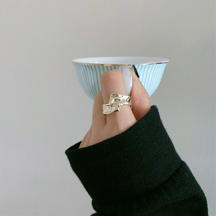 指輪 太め レディース フリーサイズ おしゃれ リング メタル 太め 韓国アクセ 送料無料 Dazzle ダズル