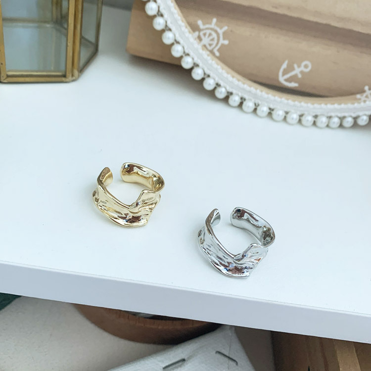 指輪 太め レディース フリーサイズ おしゃれ リング メタル 太め 韓国アクセ 送料無料 Dazzle ダズル