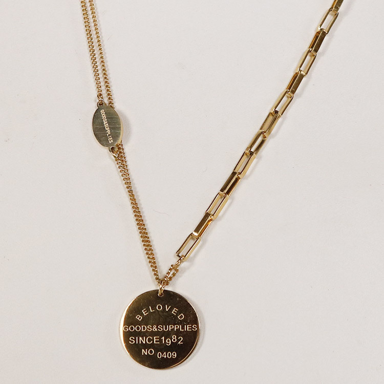ネックレス コイン レディース コインネックレス チェーン 大人 上品 韓国 送料無料 Dazzle ダズル