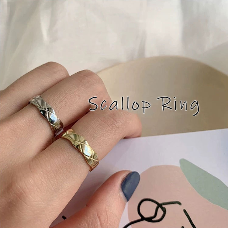 指輪 レディース リング おしゃれ エレガント フリーサイズ スカラップ フェミニン レトロ Dazzle ダズル