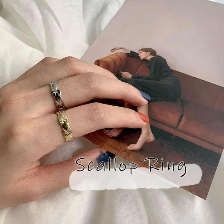 指輪 レディース リング おしゃれ エレガント フリーサイズ スカラップ フェミニン レトロ Dazzle ダズル