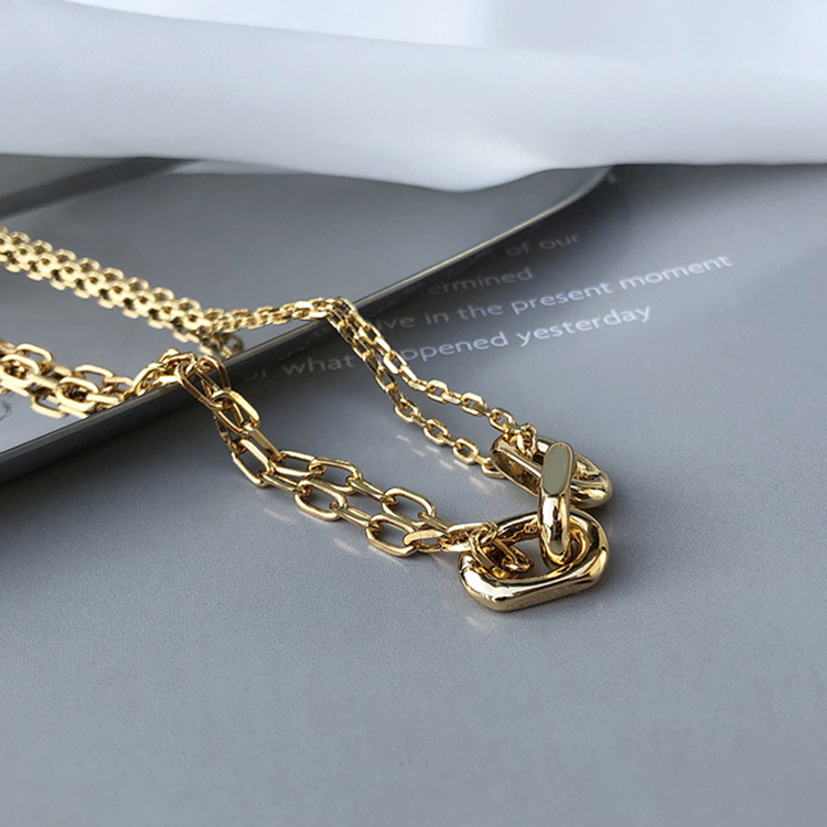 ネックレス レディース チェーン チェーンネックレス 二連 リング レトロ セレカジ Dazzle ダズル