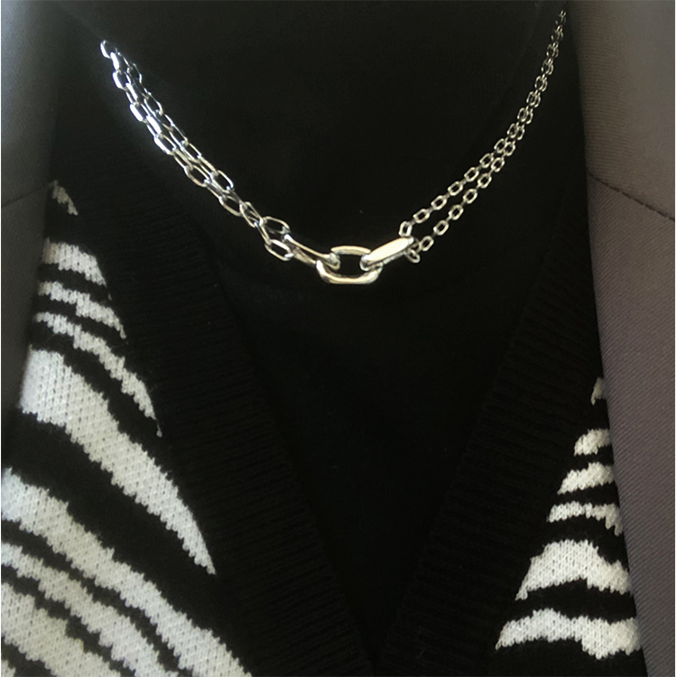 ネックレス レディース チェーン チェーンネックレス 二連 リング レトロ セレカジ Dazzle ダズル