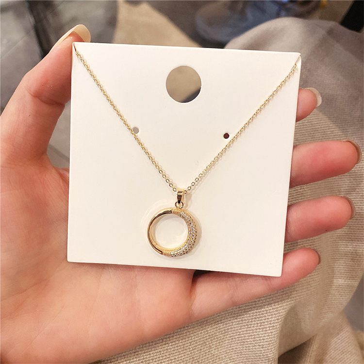 ネックレス レディース サークル リング 韓国 送料無料 Dazzle ダズル