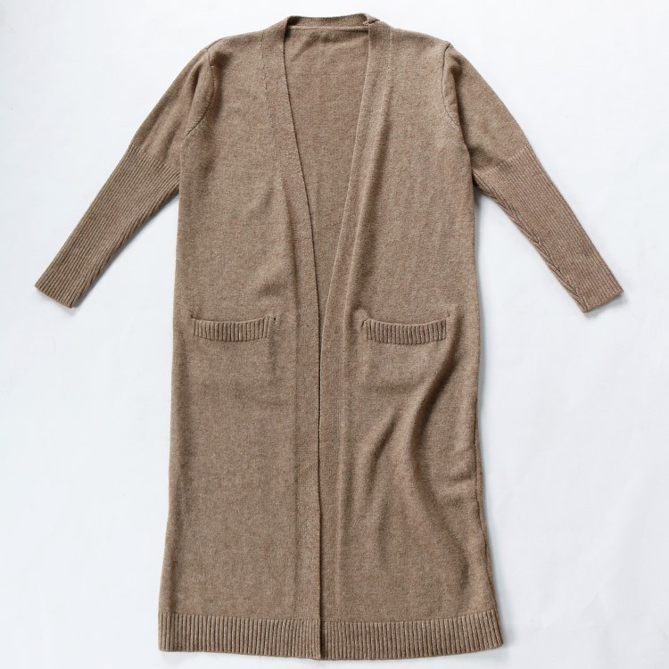 ニットカーディガン ロング レディース リブ袖 ロングカーディガン 韓国 Dazzle ダズル