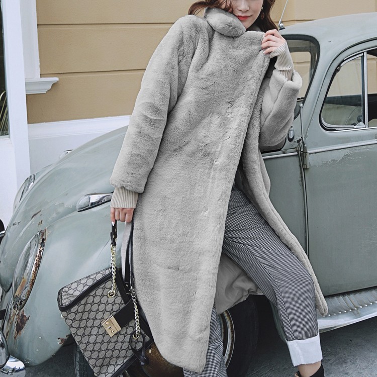 ファー ロングコート レディース フェイクファー ファーコート 韓国 送料無料 Dazzle ダズル