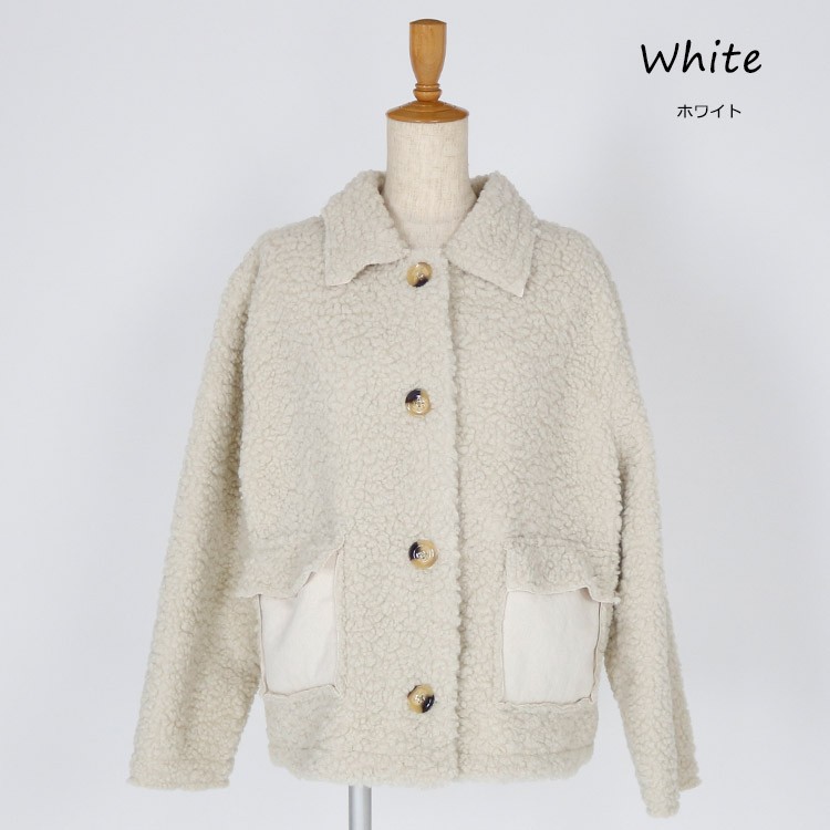 ボアブルゾン ボアコート ボアジャケット レディース ボアムートン コート アウター 韓国 Dazzle ダズル