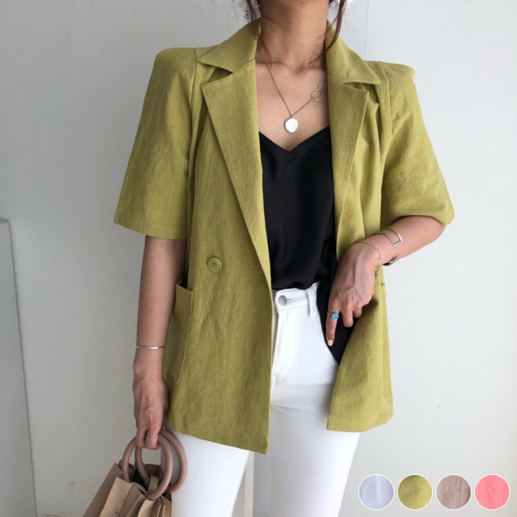 ジャケット レディース カジュアル リネン 韓国 送料無料 Dazzle ダズル