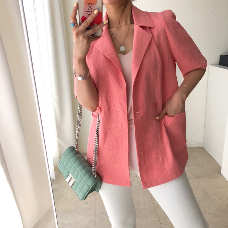 ジャケット レディース カジュアル リネン 韓国 送料無料 Dazzle ダズル