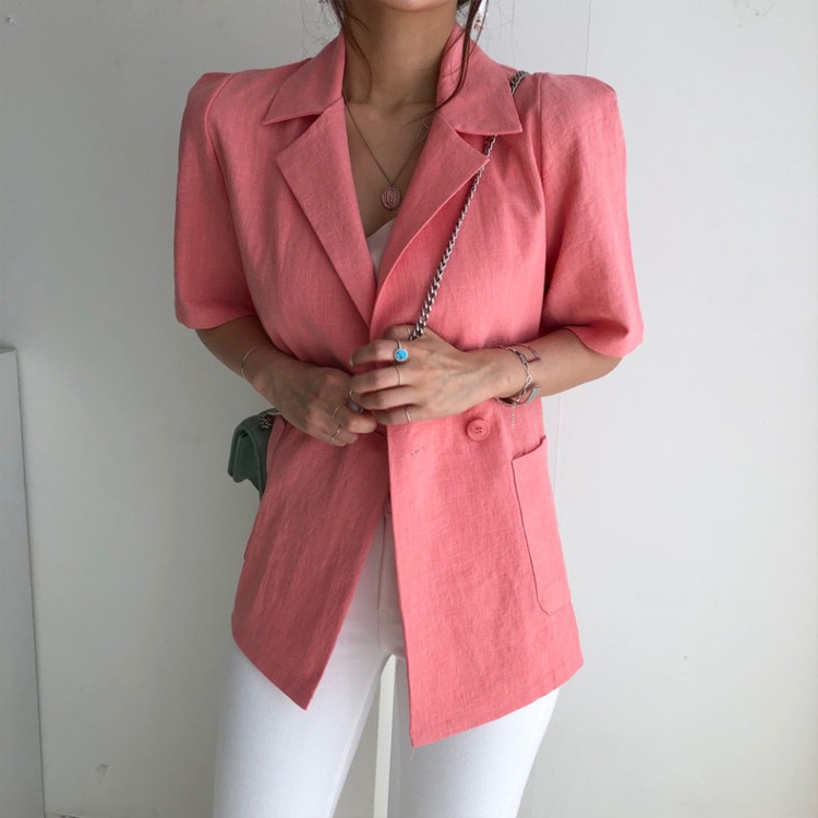 ジャケット レディース カジュアル リネン 韓国 送料無料 Dazzle ダズル