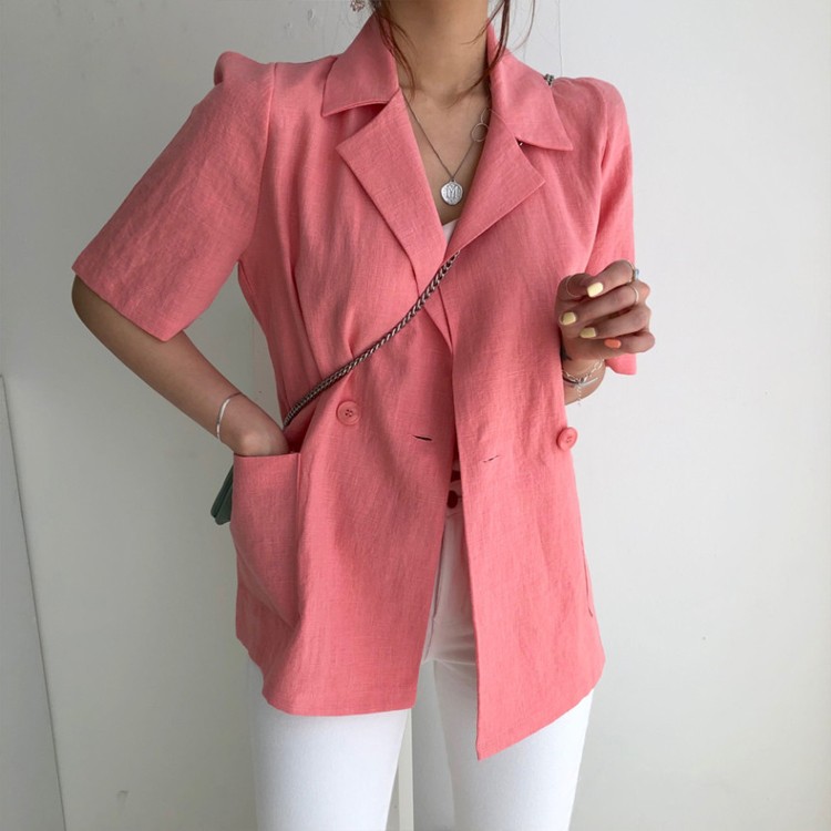 ジャケット レディース カジュアル リネン 韓国 送料無料 Dazzle ダズル