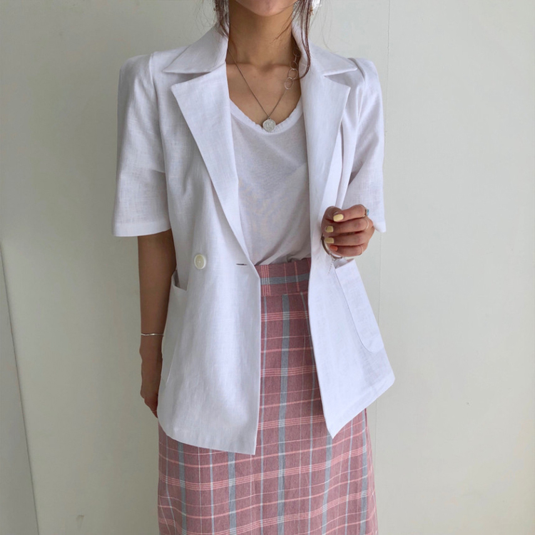 ジャケット レディース カジュアル リネン 韓国 送料無料 Dazzle ダズル