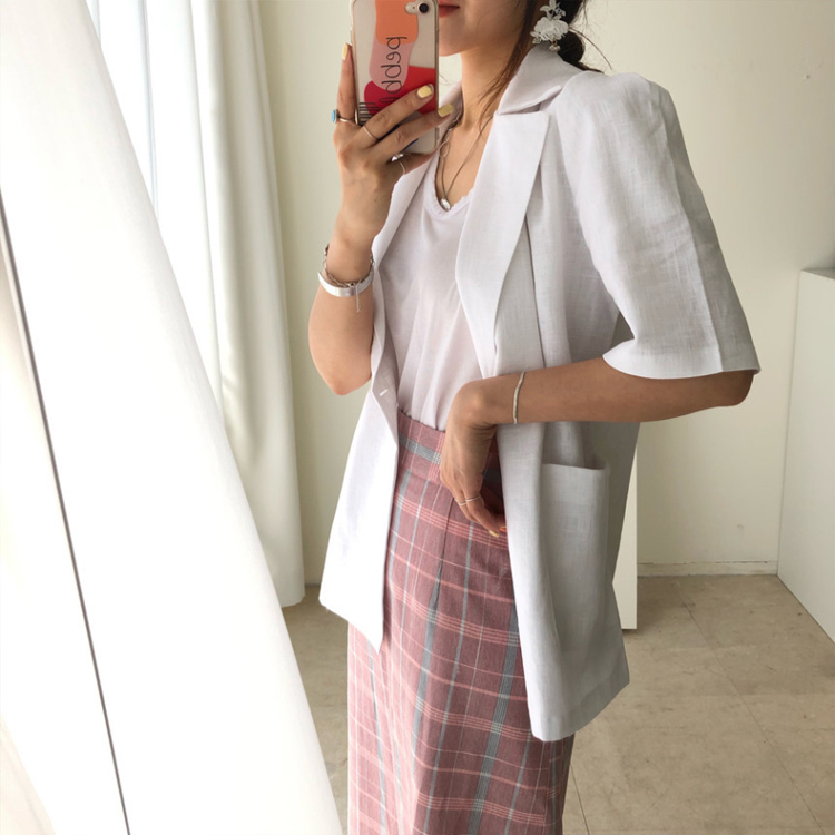 ジャケット レディース カジュアル リネン 韓国 送料無料 Dazzle ダズル